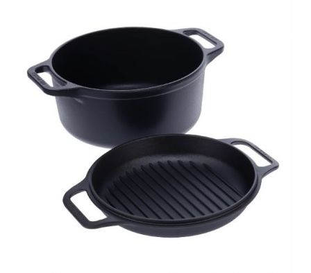 COMBO OLLA/SARTEN VICTORIA 5.7LTS ESMALTADA 26CM Ref:11105