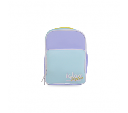 MOCHILA TERMICA IGLOO 12 LATAS RETRO LILA/AMARILLO 63074