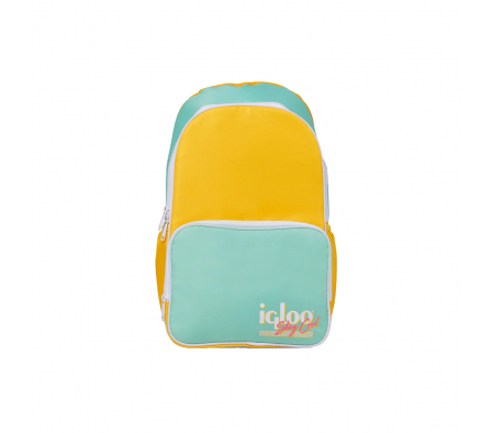 MOCHILA TERMICA IGLOO 24 LATAS RETRO BACKPACK AMARILLO/VERDE 60967