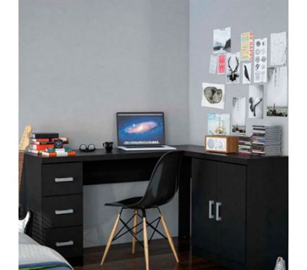 KIT OFICINA POLITORNO ESPANHA 1176 3 CAJONES 2 PTAS NEGRO