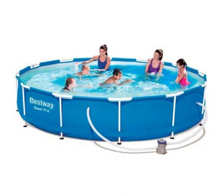 Piscina redonda c/ est. metalica 6.473Lt. Steel Pro. Bestway