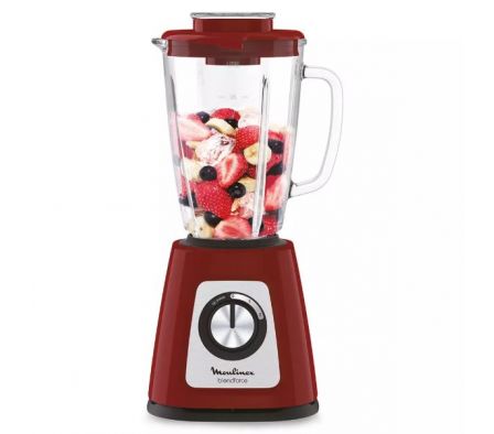 LICUADORA MOULINEX LM430 2V 1,75L 800W VASO VIDRIO ROJA